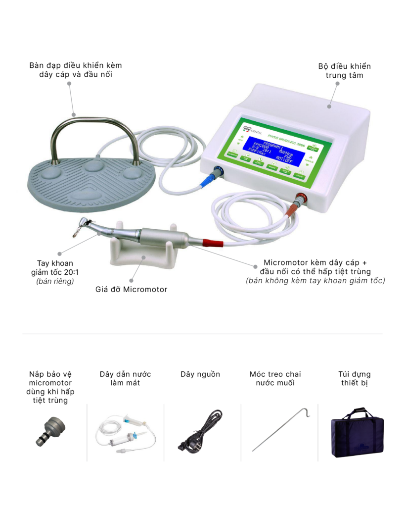 máy cắm implant, implant motor, Physio Brushless 3000